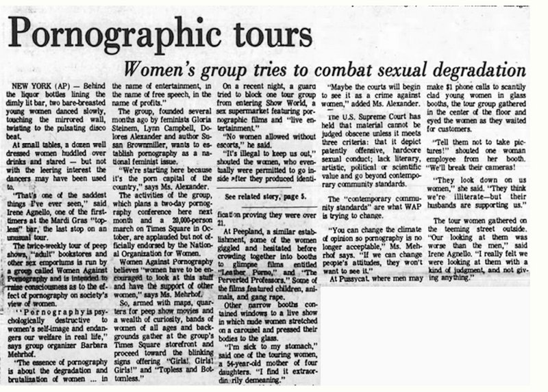 1979 Sex - WAP Takes A Porn Tour, 1979 - ErosBlog: The Sex Blog